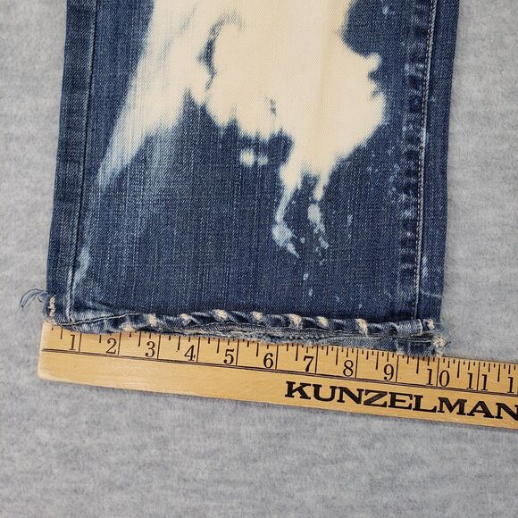 Vintage Abercrombie & Fitch Handcrafted Distressed Jeans Mens 34x32 Bleached y2k - Picture 9 of 9